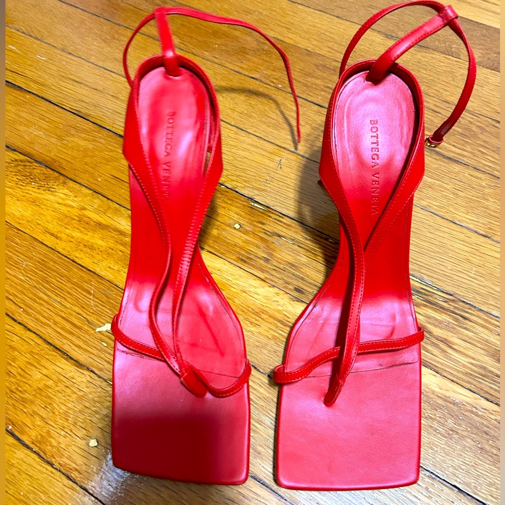 Bottega Veneta high heel sandals in red size 41 (11)